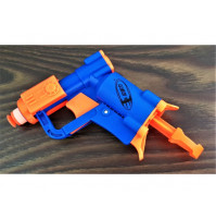 Childrens interactive toy, pocket gun with soft bullets, Nerf analogue