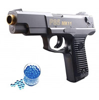 Safe childrens toy pistol, machine gun or shotgun, shooting soft water balls Orbeez for fun and active play