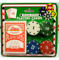 Стартовый комплект покера для начинающих - карты и фишки Vegas Style