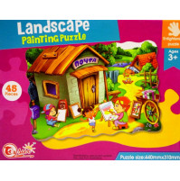 Childrens educational puzzle - Plein air for young artists, 45 pieces