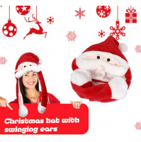 Stylish Pneumatic Hat Santa Claus with Moving Mustaches