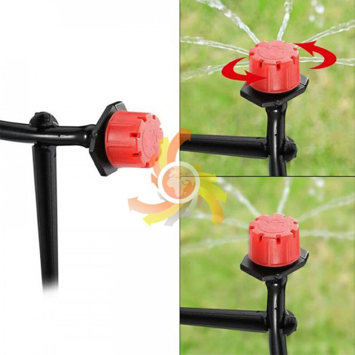 Drip system with 10 nozzles and 15 drippers - for watering the garden, plants, lawn, greenhouse, trees, 25 meters