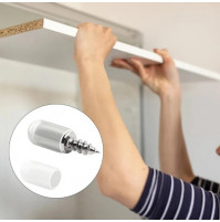 Sturdy mount for cabinet shelves, screw-in fasteners, shelf support