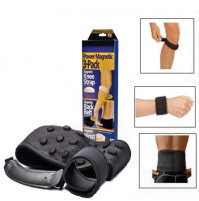 Power Magnetic 3-pack Support Knee Strap & Back Belt & Wrist wrap As Seen On TV