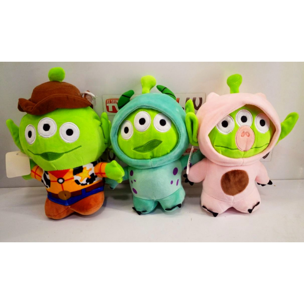 Soft toy Aliens, little green men from the cartoon Toy Story 4 