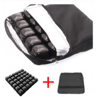 Anti-bedsore inflatable cushion with pump, for car seat, wheelchair, office chair