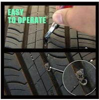 Threaded rubber plugs for tubeless tire repair - vacuum self-tapping screws for quick wheel rebuilding