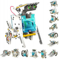 Childrens educational interactive robot constructor solar powered 13 in 1