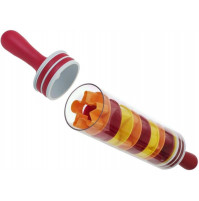 Rolling pin for dough with patterns, figures, making New Year's cookies Roll and Store Rolling Pin