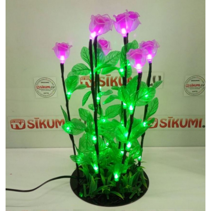 Christmas LED lamp, home decor - luminous glowing roses