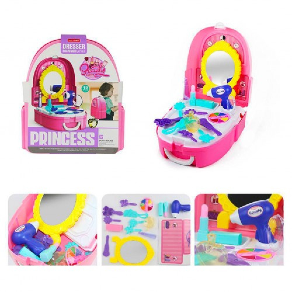 Play set dresser princess suitcase, set of young beauty
