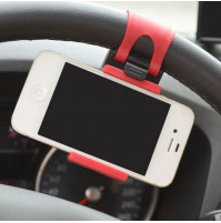 Ergonomic universal phone holder, navigator on the steering wheel of a car