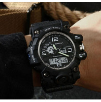 Стильные водонепроницаемые мужские часы со светящимися стрелками и дисплеем Sanda Watch в подарочной коробке