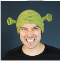 Knitted Shrek Hat