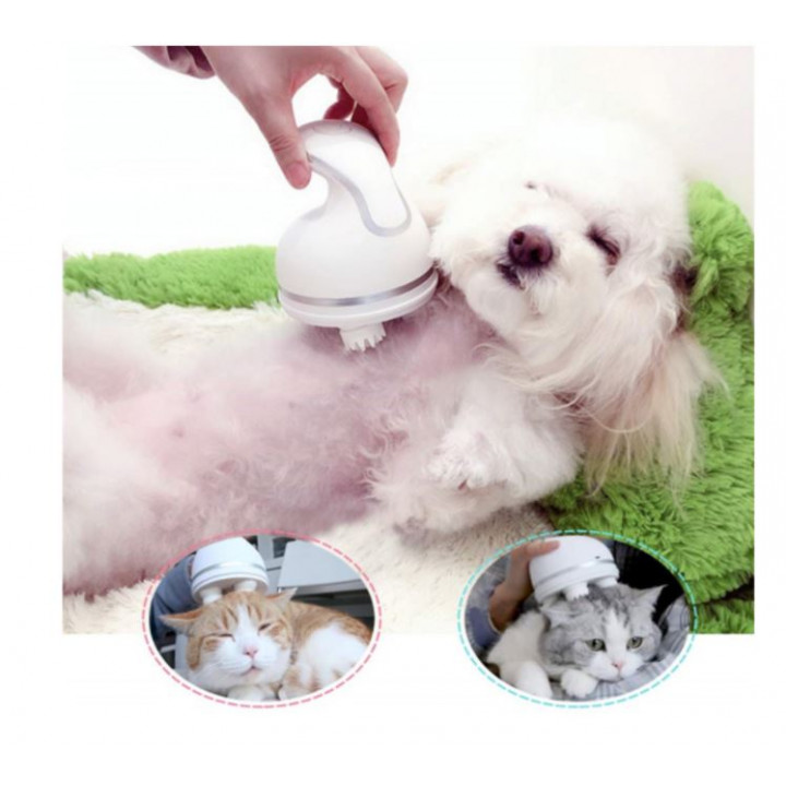 Comfortable Scalp 3D Offset Roller Massager for Improving Circulation and Stress Relief - For Pets and People