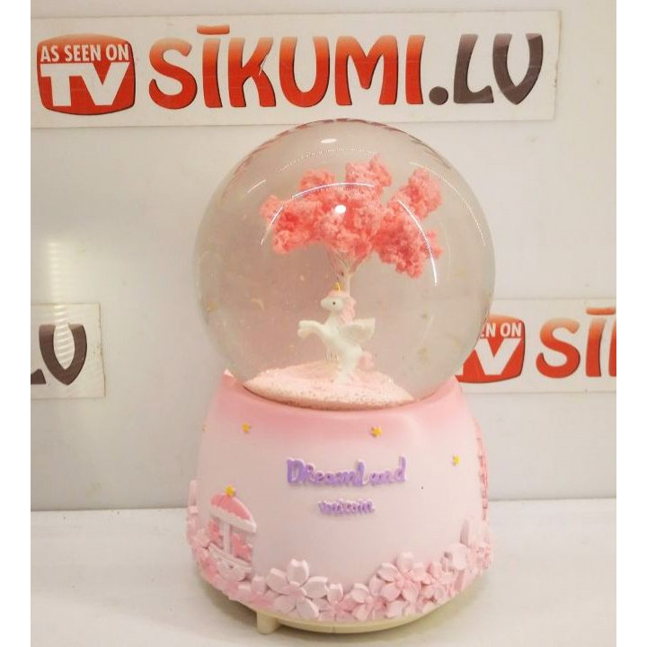 New Years souvenir, Magic fairy snow globe with motor and LED lighting for Christmas mood