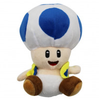Soft plush toy Blue Mushroom from the famous game Super Mario