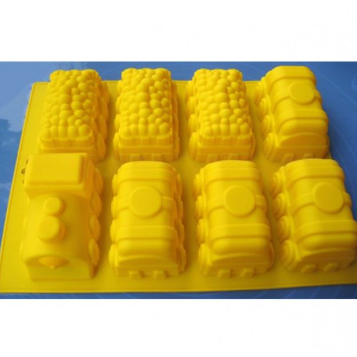 3D Silicone Steam Locomotive Mold for Ice, Candy, Chocolate, Muffins, Cupcakes
