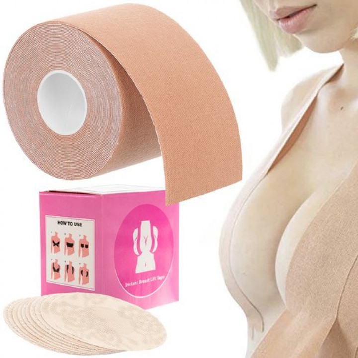 Breathable tape for fixing, lifting the breast, bust support, neckline