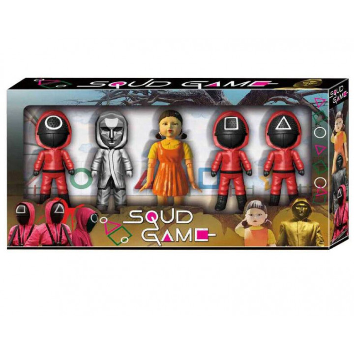 Collectible set of figurines based on the cult TV series Squid Game