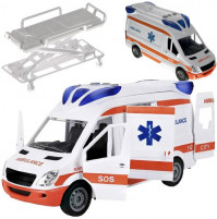 Childrens interactive toy, ambulance car with built-in light and sound effects