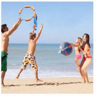 Aktīva spēle svaigā gaisā vai pludmalē, pieaugušiem un bērniem – Smak A Ball, noķer bumbu