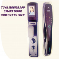Viedā elektroniskā biometriskā ciparu durvju slēdzene ar pirkstu nospiedumu skeneri, atslēgu, karti, paroli, aplikāciju - Smart Door Lock