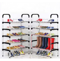 Ergonomic, lightweight, multifunctional folding shelf for convenient shoe storage, 5 or 8 levels