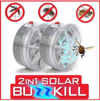 Solar Powered Electric Fly Swatter, Insect Repellent Solar Buzz Kill