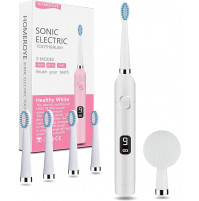 Электрическая водонепроницаемая IPX7 зубная щетка с интеллектуальным таймером, быстрой зарядкой, 9 режимов Homeroye Sonic Electric Toothbrush