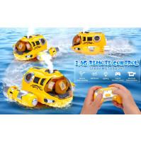 Childrens interactive toy, real submarine, radio-controlled submarine for playing in the bath, pool, pond