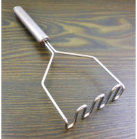 Durable, steel potato masher for making real mashed potatoes