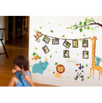 Jauna dizaina stilīgas bērnu istabas sienas uzlīmes ar dažādiem dzīvniekiem