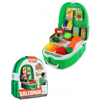 Playset suitcase for the shop assistant, supermarket
