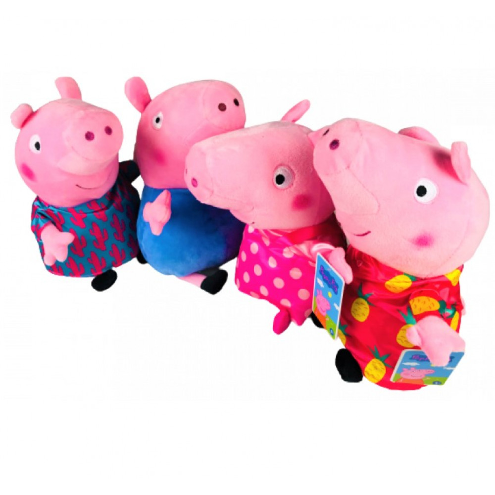 Большая плюшевая мягкая игрушка компаньон Свинка Пеппа, мама Свинка, папа Свин, брат Джордж, 25 см