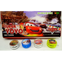 Childrens developing toy for coordination and dexterity, LED skilltoy YoYo - Cars