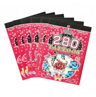 Huge set of temporary washable tattoo stickers for boys and girls, 280 Tattoo Designs