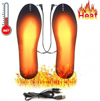 Warm universal insoles with heating from USB or AA batteries, for tourists, hunters, fishermen, 35 - 46 size