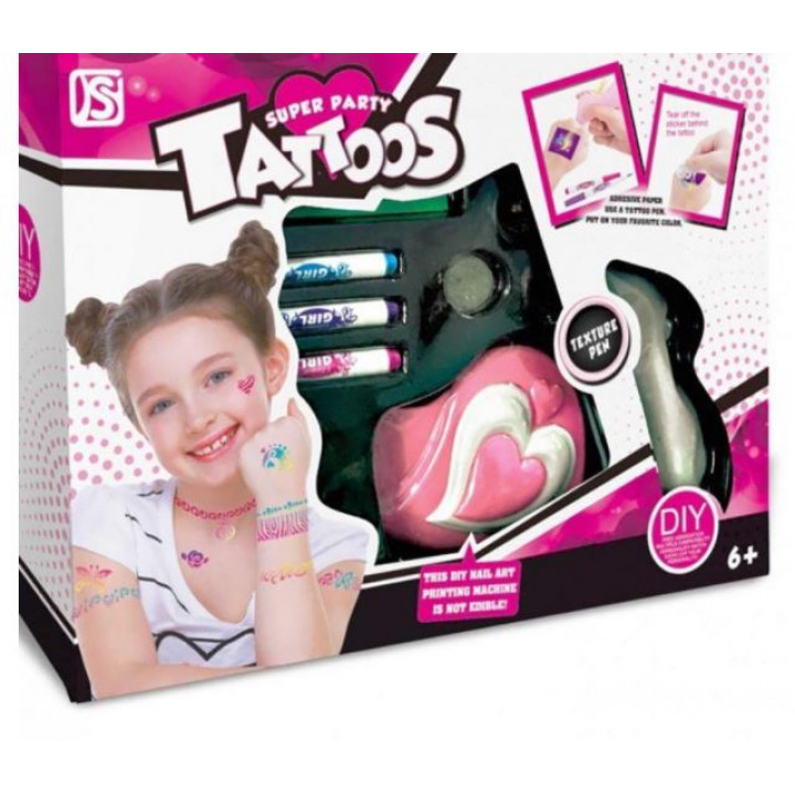 Super Party Tattoos Set for Girls