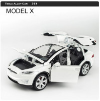 Коллекционная игрушечная модель машины Die Cast, Tesla Model X, масштаб 1:32