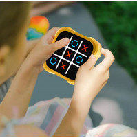 Portable, educational, electronic board game sensory Tic Tac Toe