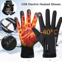 High-quality, warm gloves with inserts on the fingers for touchscreen phones and USB heating