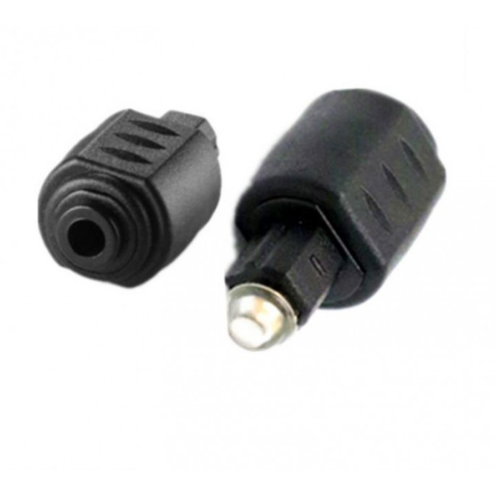 Adapter TosLink optical male 3.5 mm female, for connecting optical cables to CD, DVD players, computers