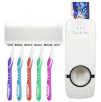 Automatiskais zobu pastas dozātors un 5 zobu birstu turētājs