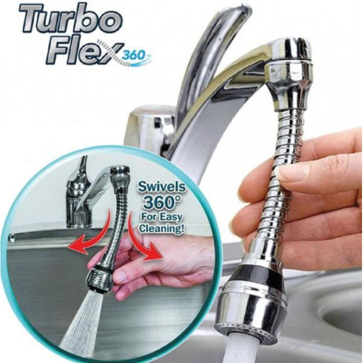 Kitchen Faucet Nozzle Flexible Hose Extension Water Saving Aerator Turbo Flex 360