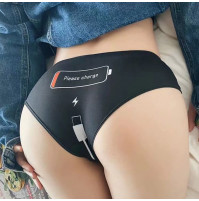 Funny women's panties, knickers with the inscription Please Charge, a gift for a friend, girlfriend