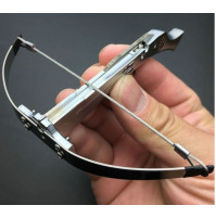 Steel mini crossbow for shooting toothpicks, for hunting flies, cool gift to friend, girlfriend