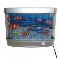 Childrens artificial interactive aquarium Underwater World for relaxation, meditation, with or without clock