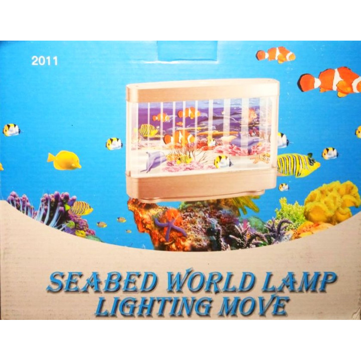 Childrens artificial interactive aquarium Underwater World for relaxation, meditation, with or without clock