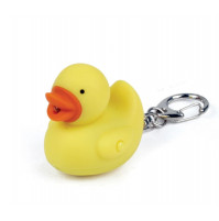 Keychain Rubber Duck with built-in LED flashlight